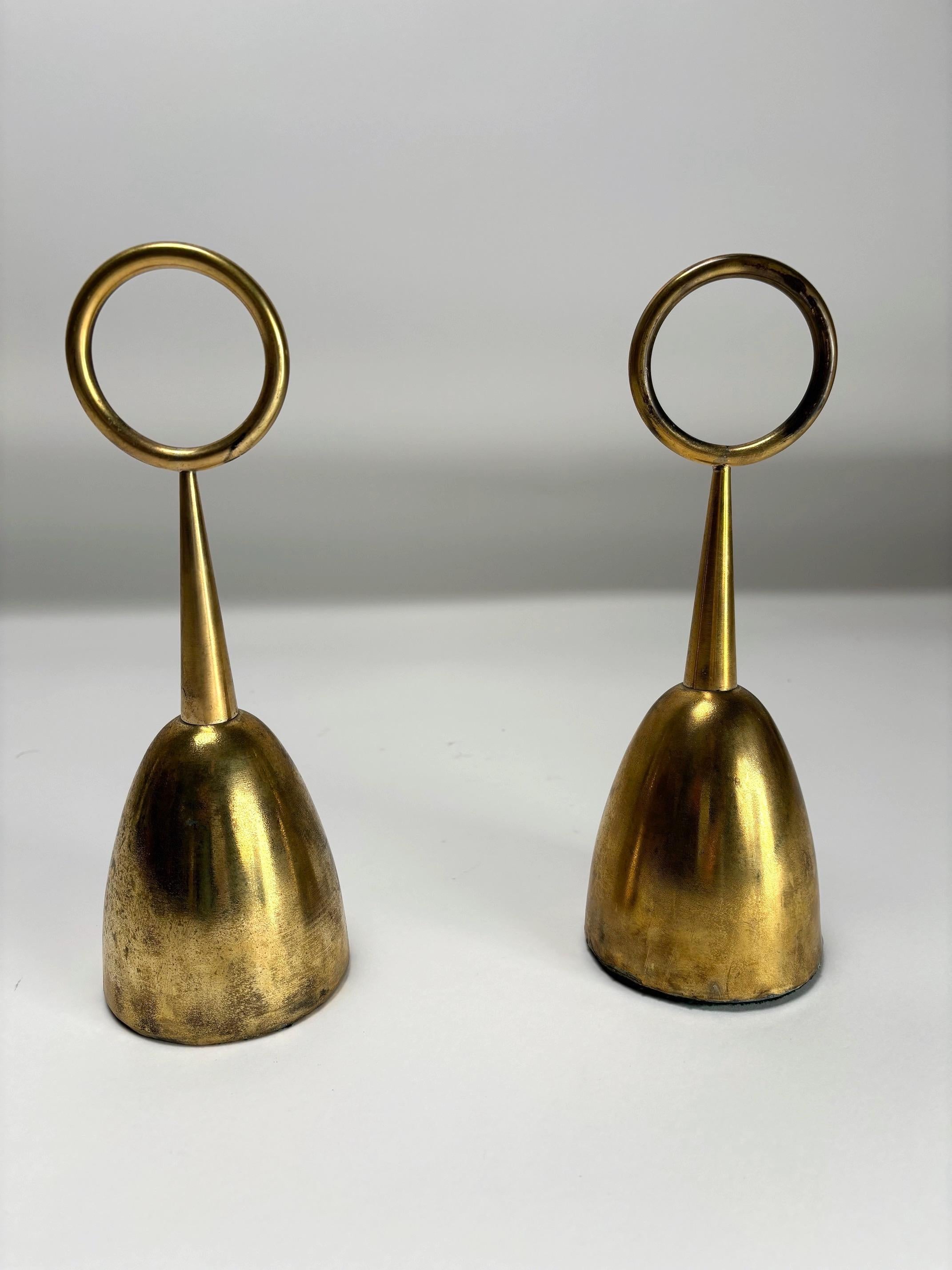 Ignazio Gadella (1905-1999), Pair of brass doorstops edited by Azucena, Italy 1950s

This is one of the rarest and most ironic versions of the famous series of door stops created by the famous Italian architect and designer. These are almost