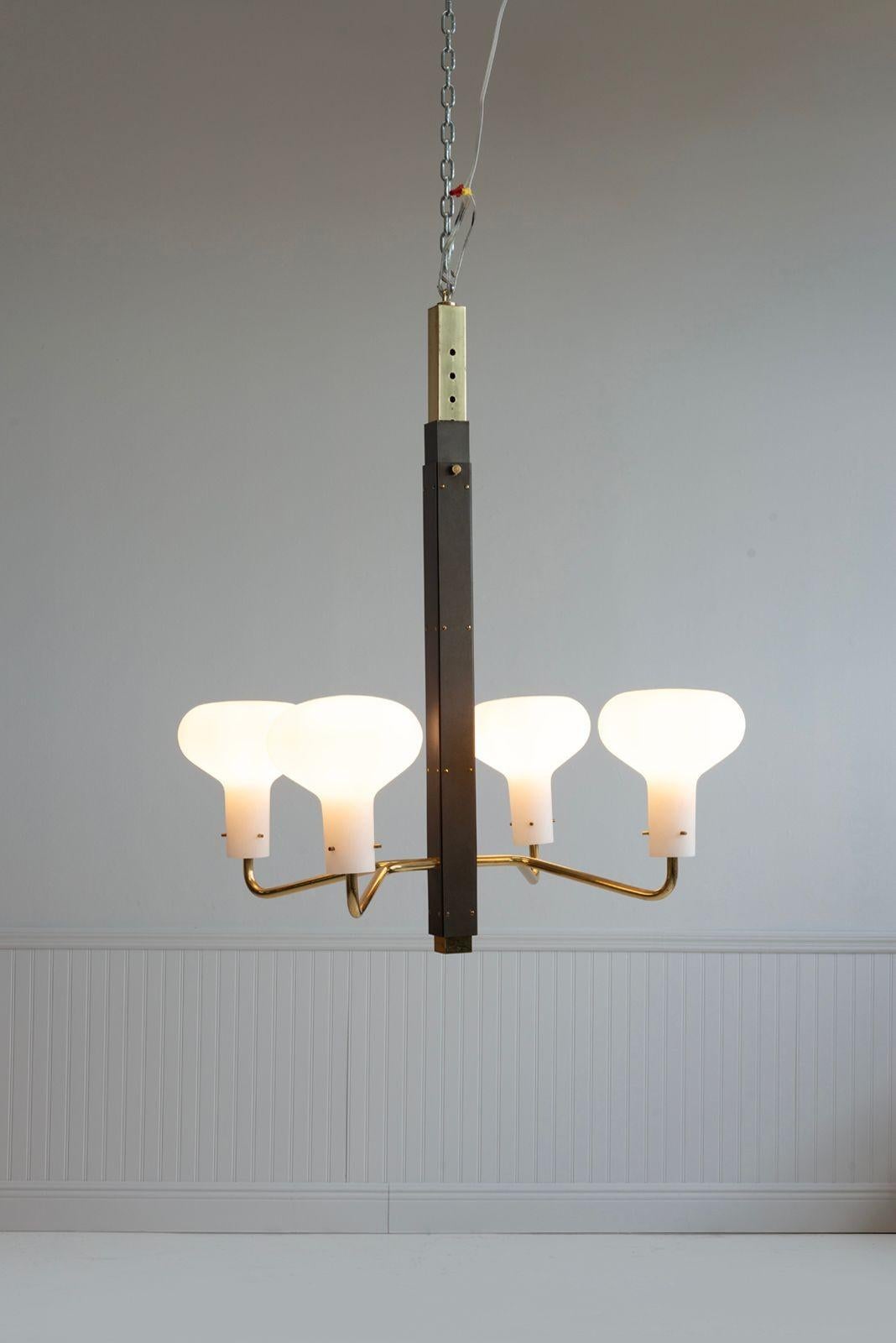 Ignazio Gardella Raro lampadario a quattro bracci per Azucena, Italia, 1958 in vendita 6