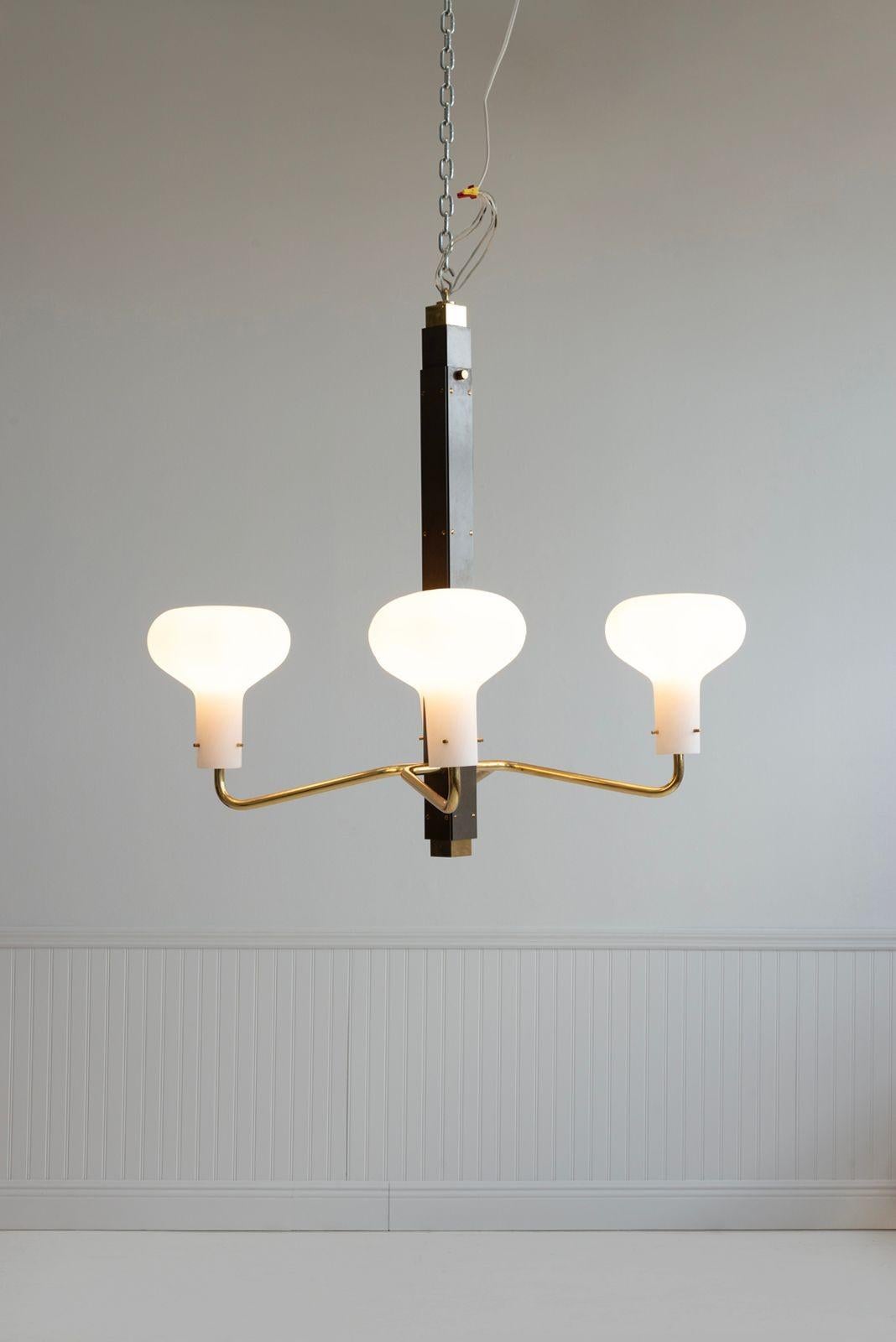 Ignazio Gardella Raro lampadario a quattro bracci per Azucena, Italia, 1958 in vendita 7