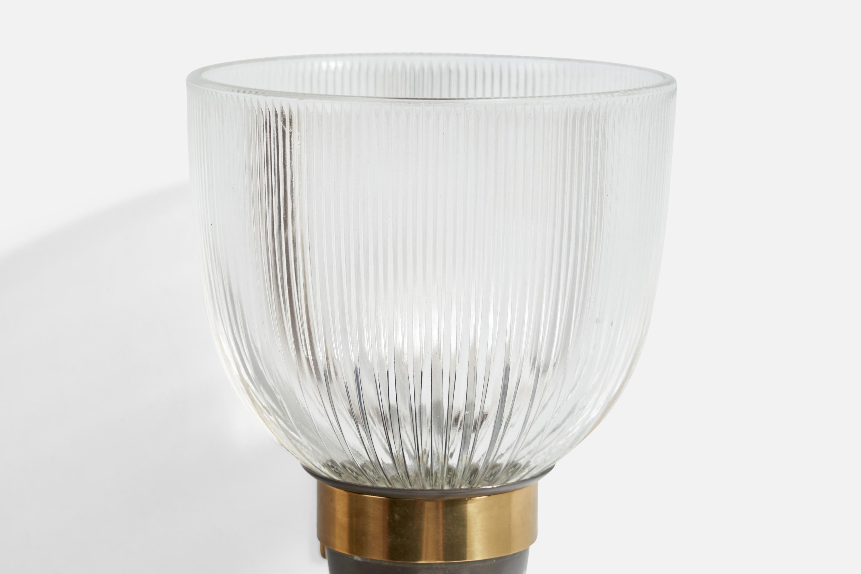 Ignazio Gardella, Wall Light, Brass, Glass, Metal, Italy, 1960s For Sale 2