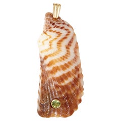 Pendentif Ignis en or 14 carats et péridots naturels