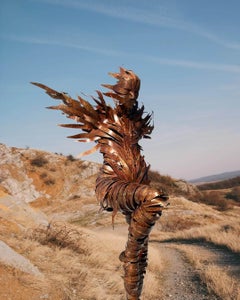 IGNIS "The Rebirth of Fire" Monumental Rusted Metal Phoenix Sculpture