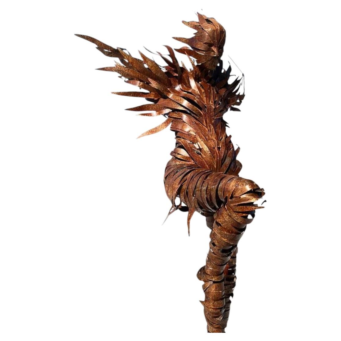 IGNIS "The Rebirth of Fire" Monumental Rusted Metal Phoenix Sculpture For Sale