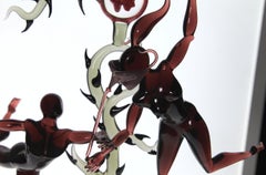 Igor Balbi, gobelet de jeu érotique, améthyste et gris, années 1990