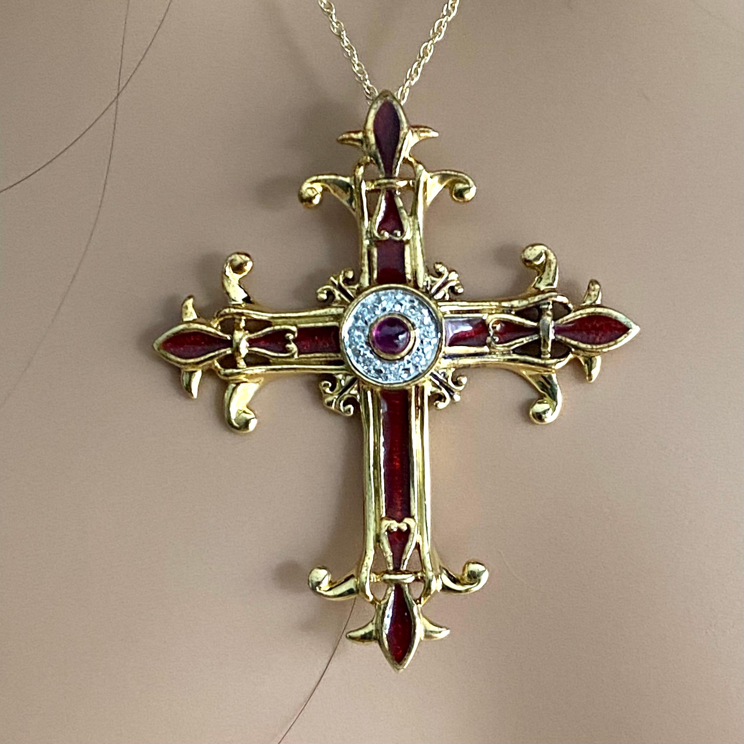 vintage cross necklace