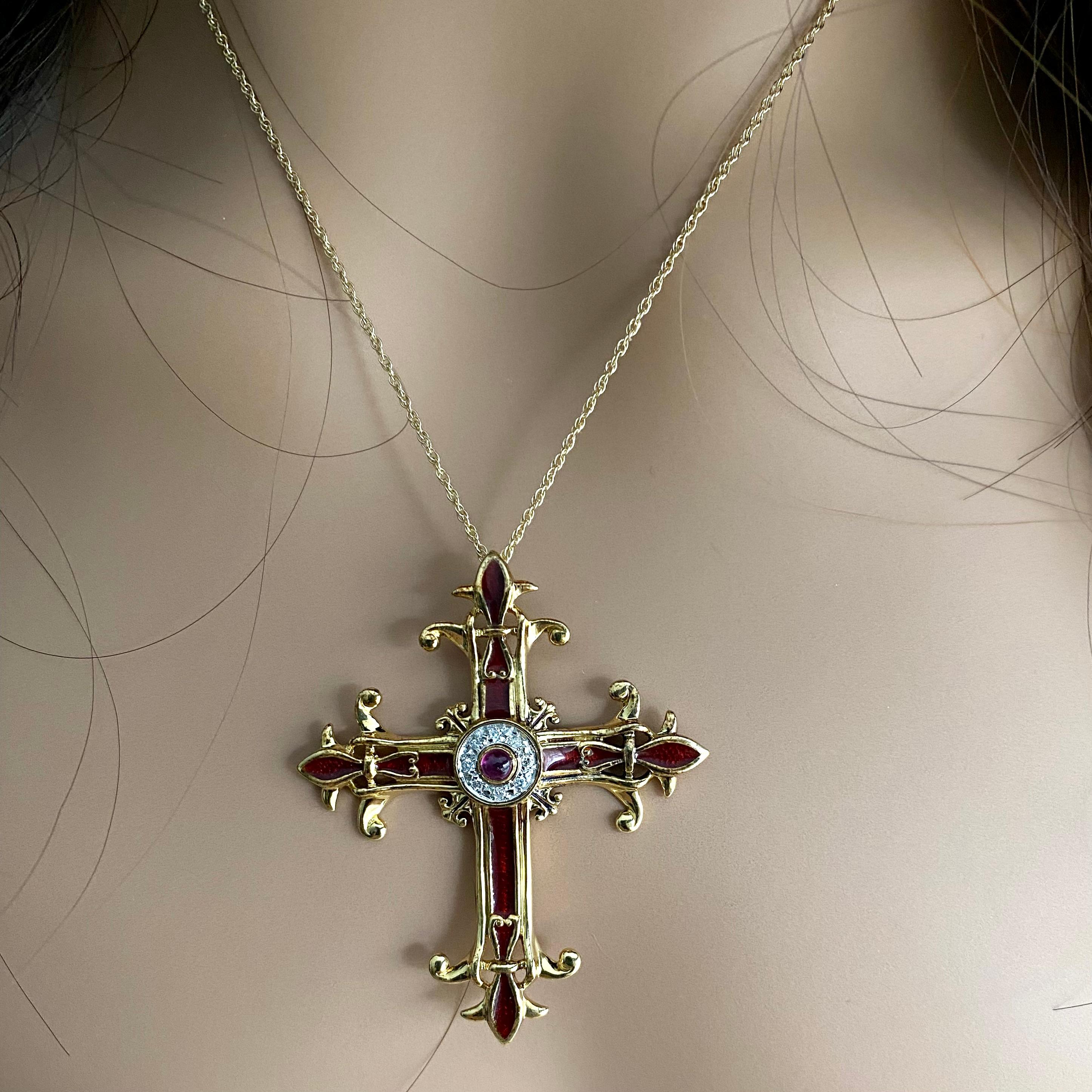 faberge cross pendant