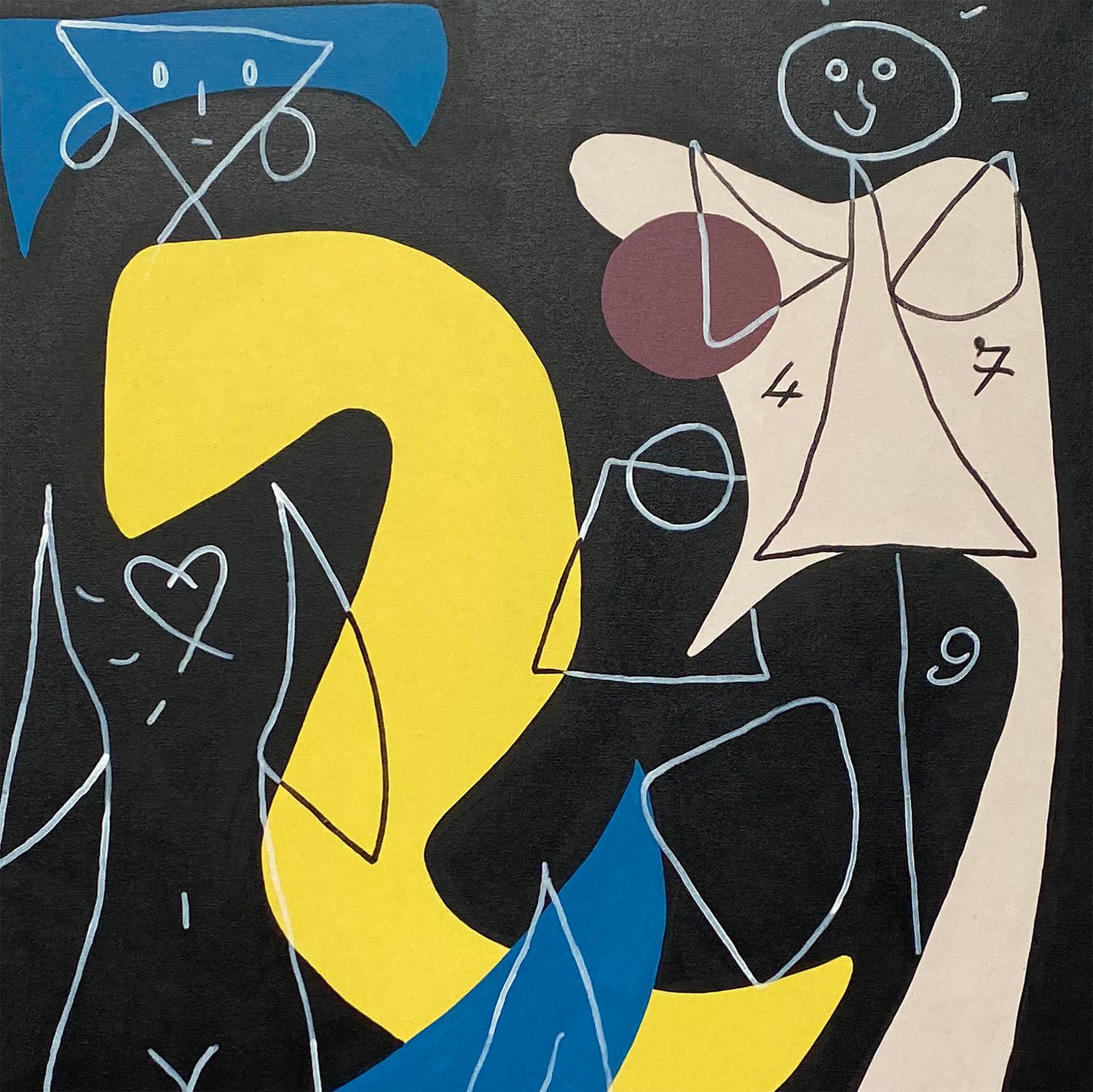 Inaugurazione, Pittura astratta - Abstract Painting Nero di Igor Dukic