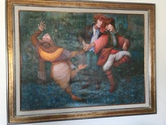 Adoro i tuoi boogies-woogies. Pittura figurativa con ballerini e musica popolare