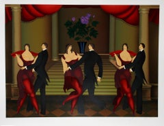 Danseurs de Tango, sérigraphie Art déco d'Igor Galanin