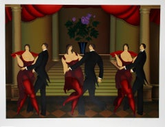 Tango Dancers, Art Deco Screenprint by Igor Galanin