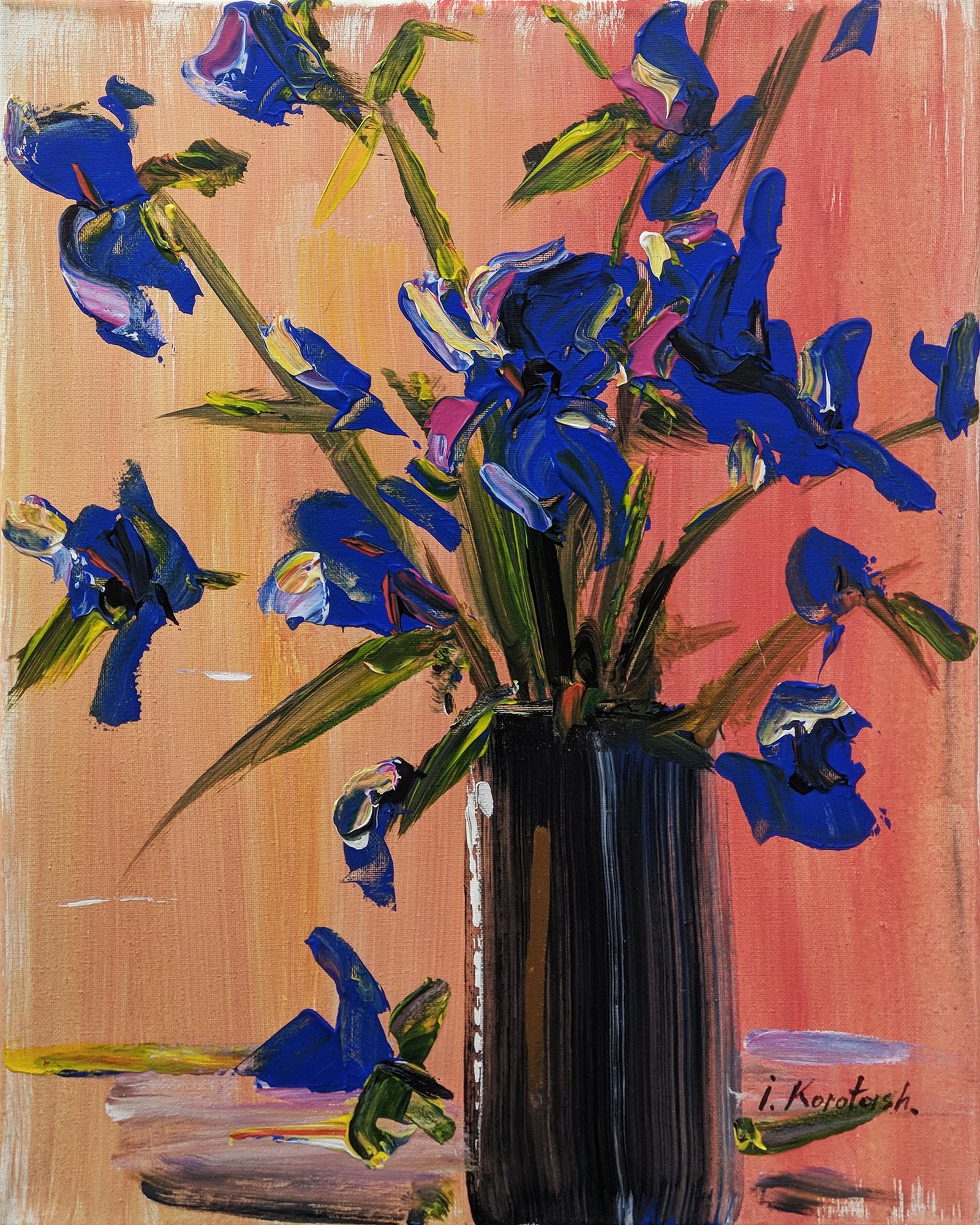 Igor Korotash Still-Life Painting - HARMONY IN ORANGE II (FLOWERS)
