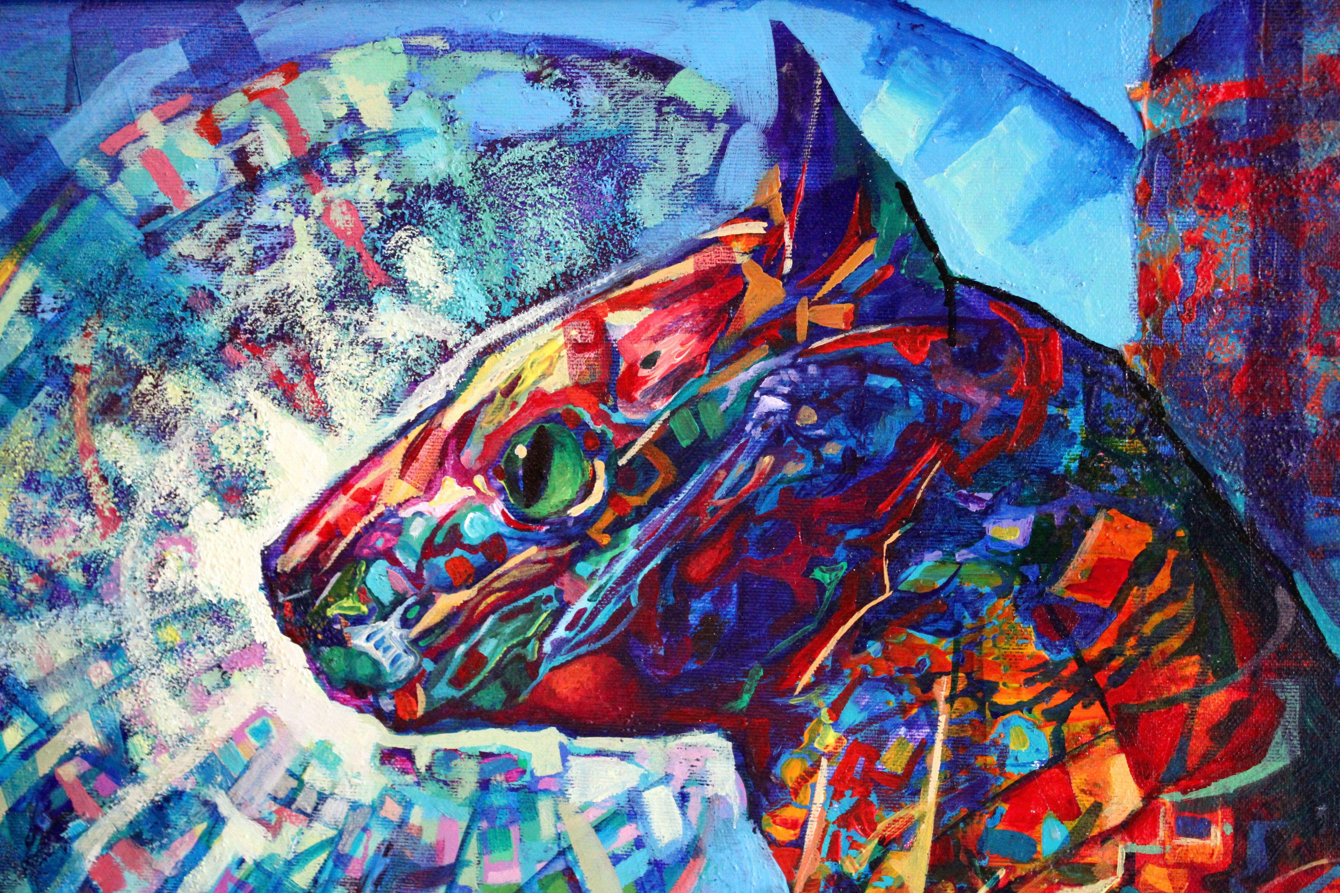 Gotico. Sfinge. 1999, tela, acrilico, oro, 80x100 cm 2