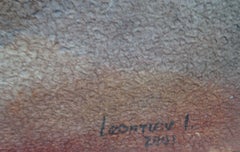 Labyrinth of Life. 2001, watercolor on paper, 56x75.5 cm. Signed