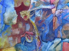 Life of Tree. 1999, watercolor, collage on paper, 56.5x81 cm. Signed
