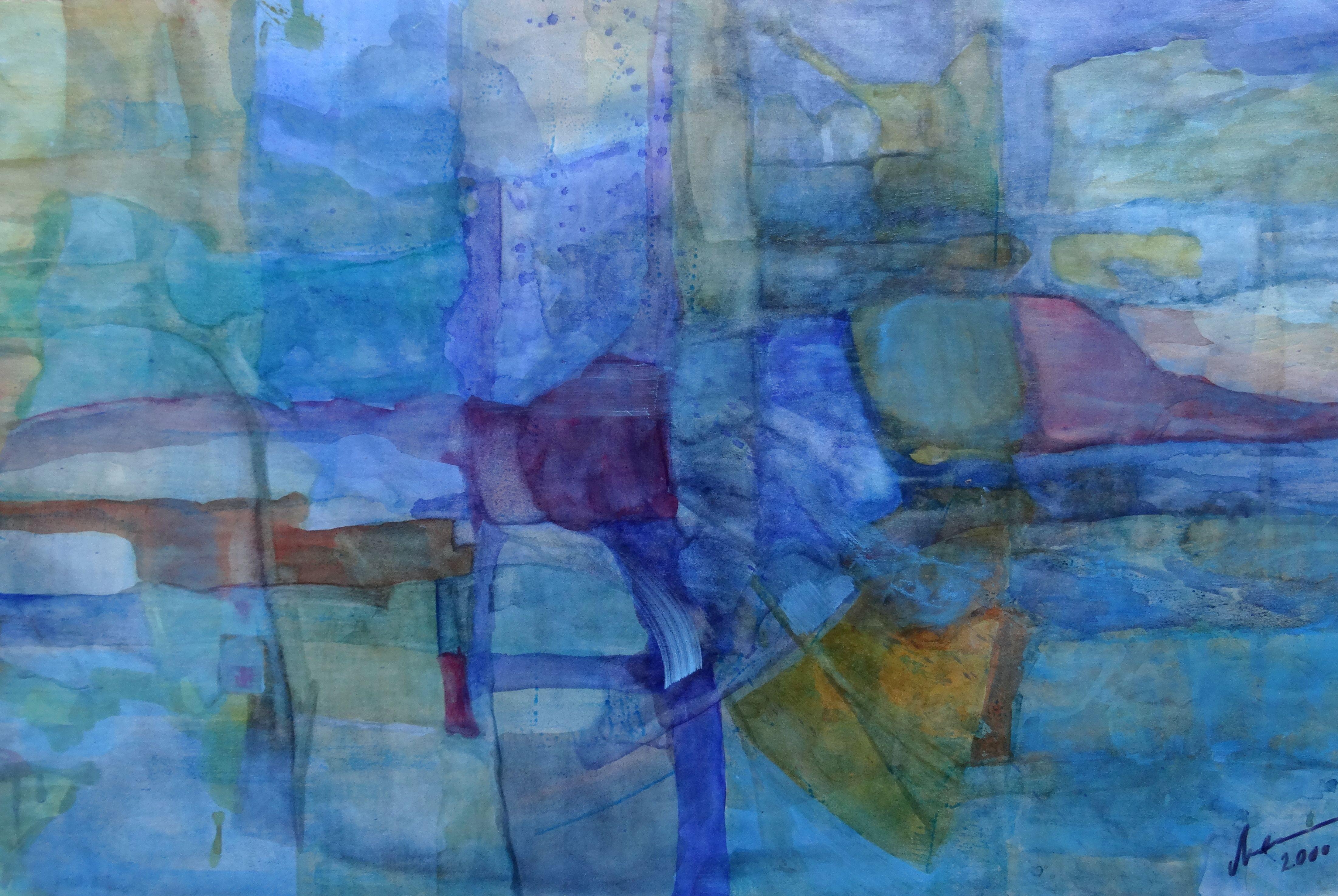 Sensations. 2000, watercolor on paper, 52x83 cm. Signed
