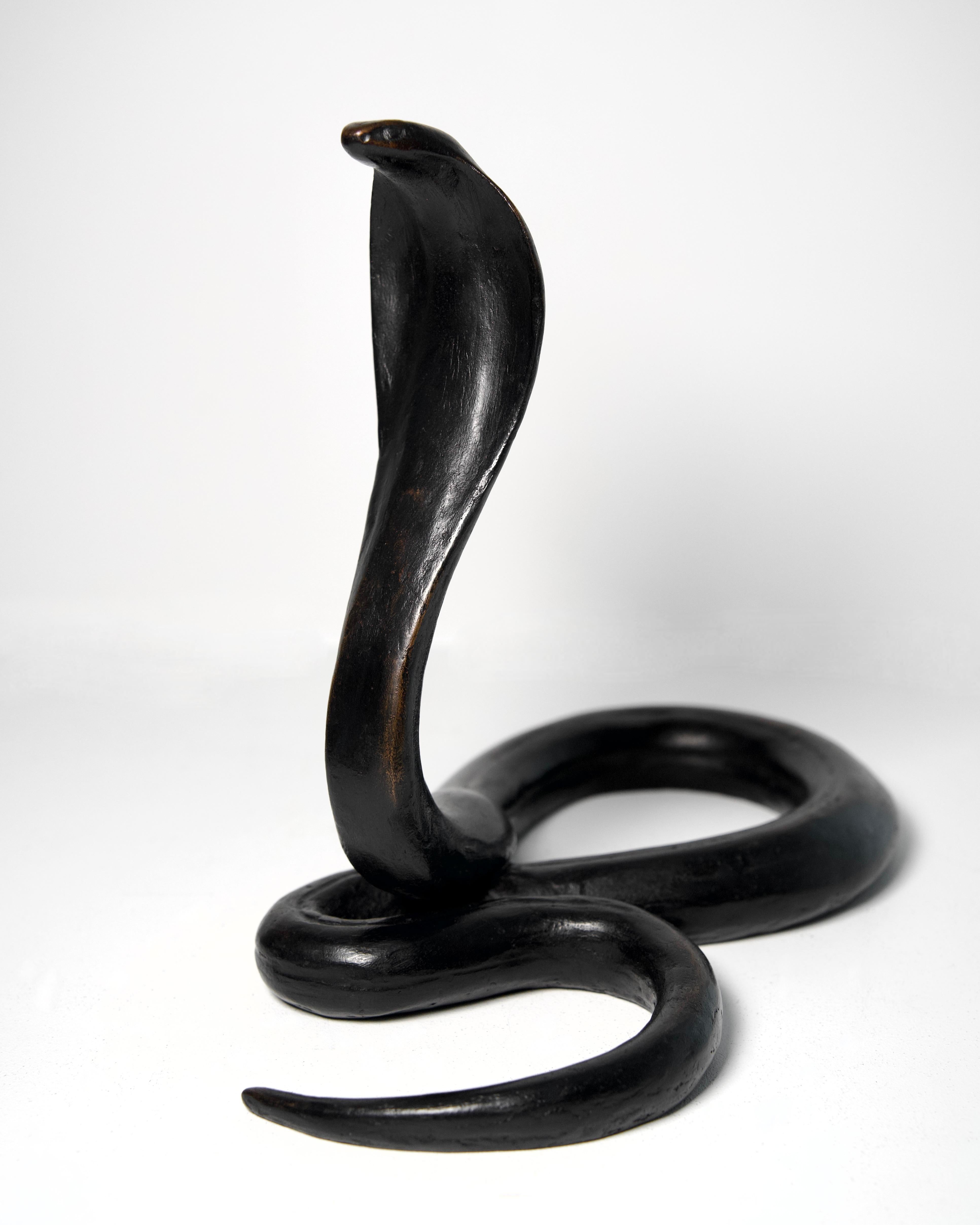 Cobra – Bronzeskulptur von Igor Ly, Signé und nummeriert