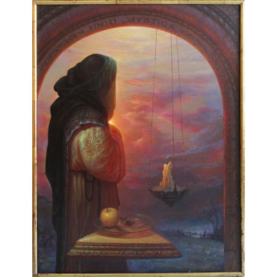 Una dedica al cuore. 1996. Olio su tela, 106x80 cm - Painting di Igor Maikov
