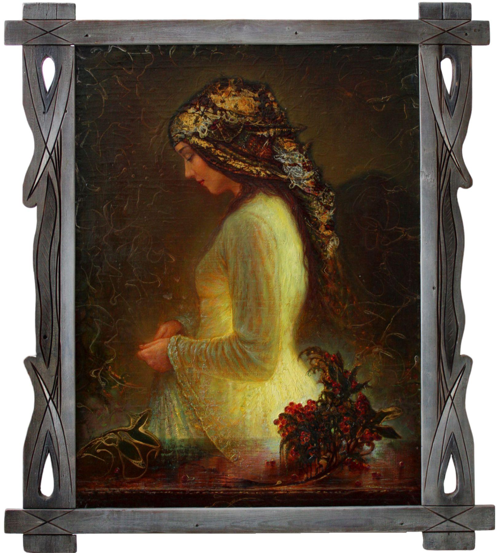 A light sensation. 2008, cardboard, oil, 60x84 cm - Painting by Igor Maikov