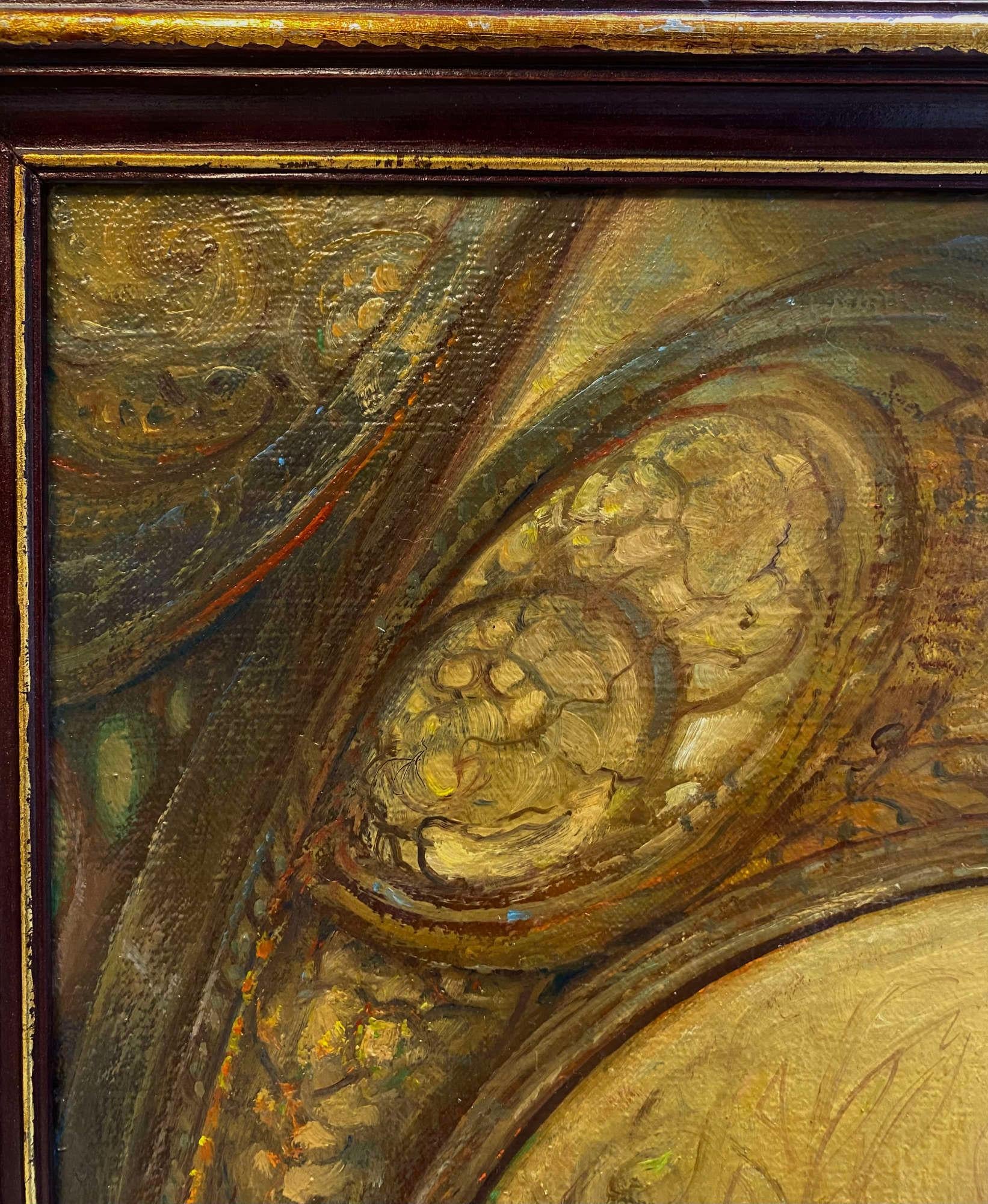 Hinter dem Schleier der Träume (Wortlaut). 1994. Leinwand, Öl, 115x53 cm im Angebot 5