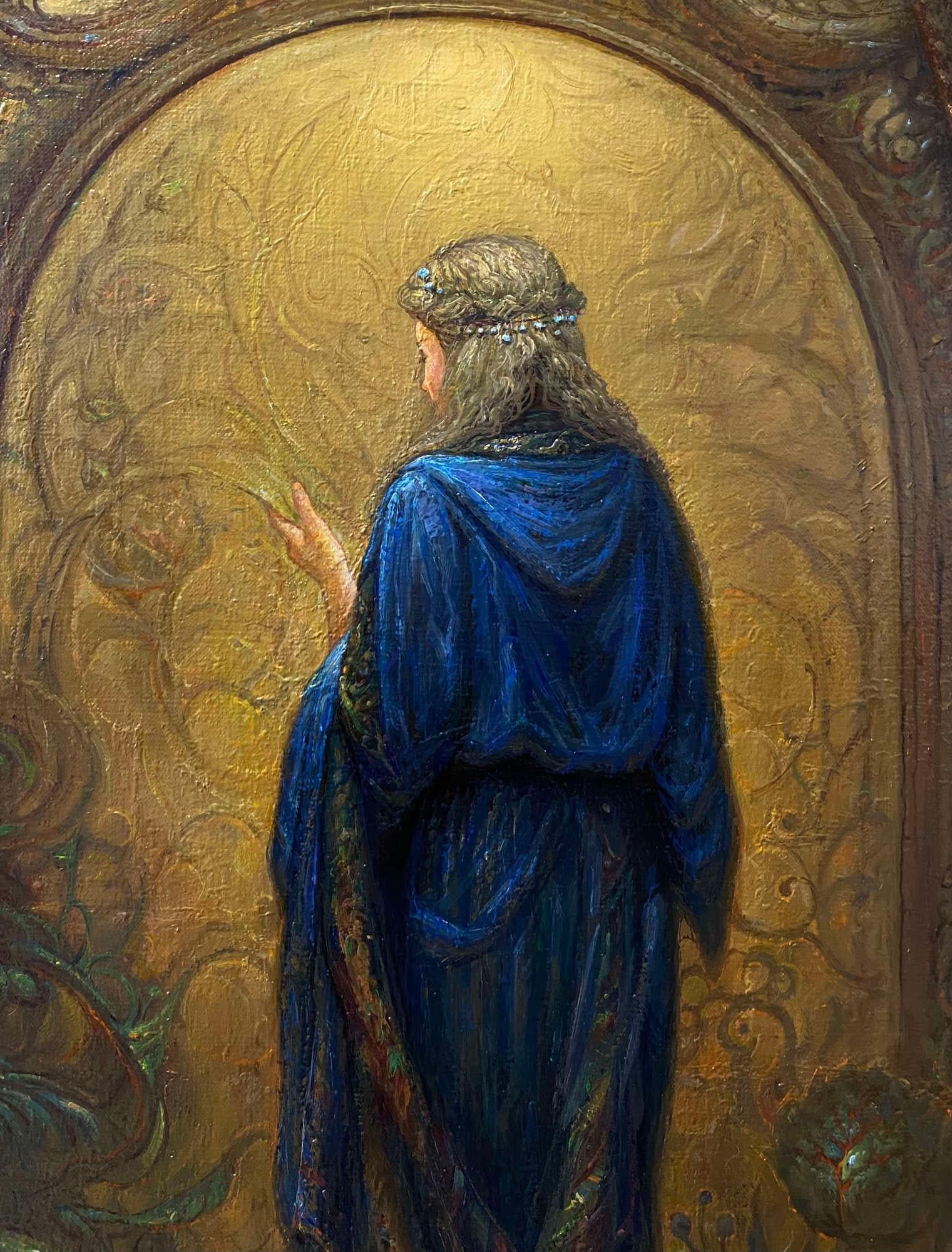 Hinter dem Schleier der Träume (Wortlaut). 1994. Leinwand, Öl, 115x53 cm (Realismus), Painting, von Igor Maikov