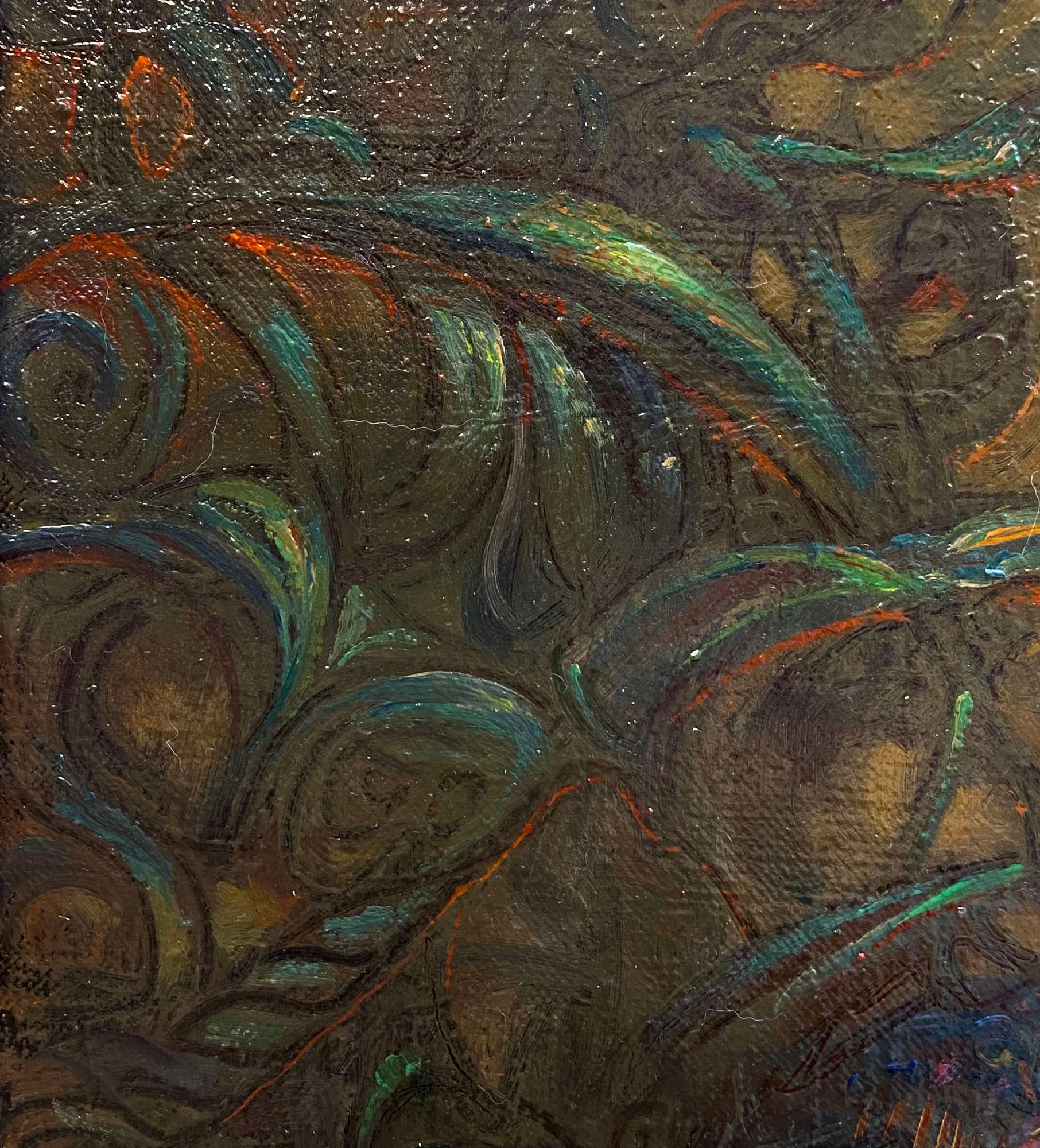 Hinter dem Schleier der Träume (Wortlaut). 1994. Leinwand, Öl, 115x53 cm im Angebot 1