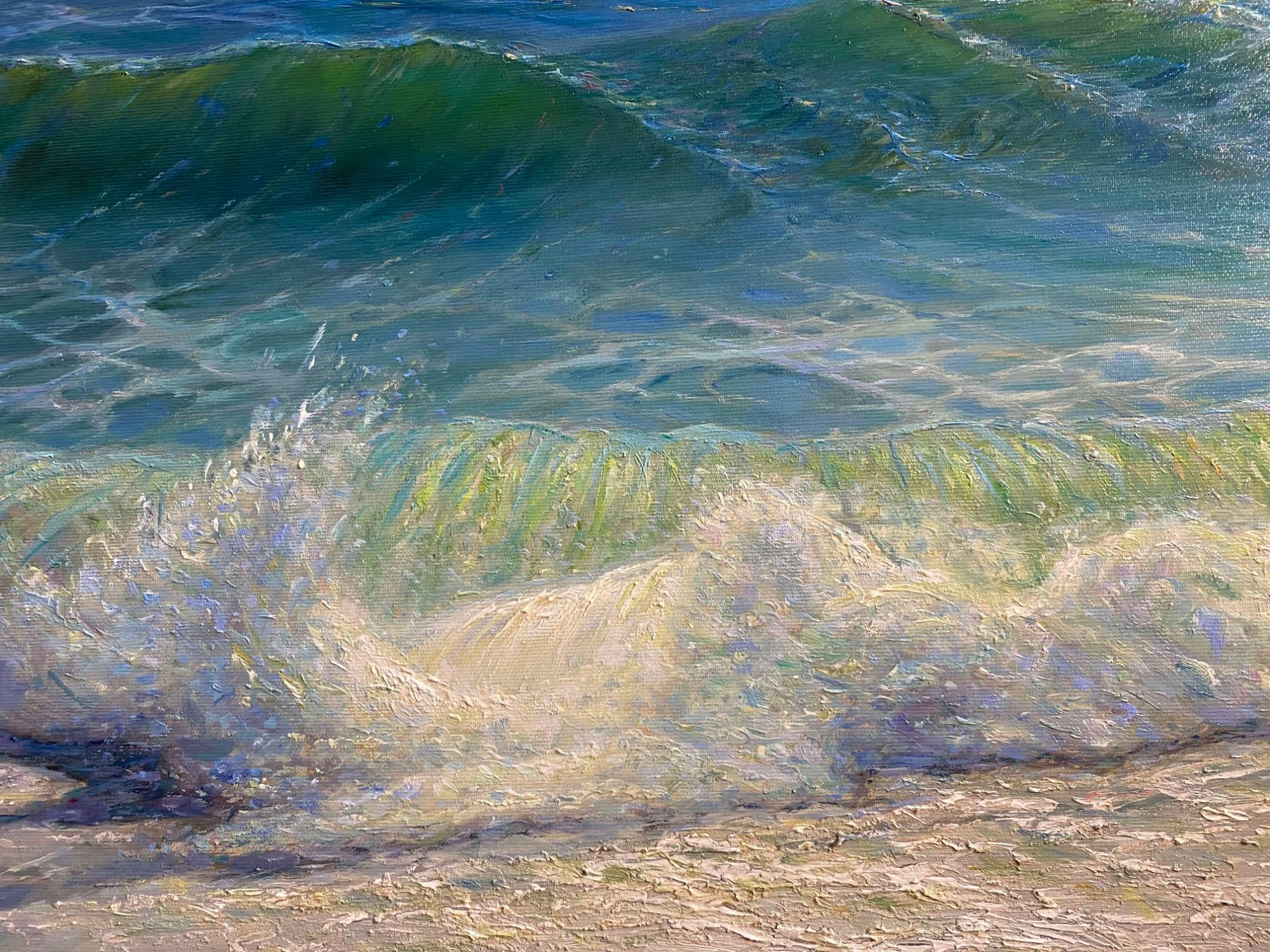 Schwarzblaues Meer. 2022. Leinwand, Öl, 80x100 cm – Painting von Igor Maikov