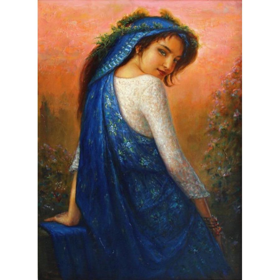 Capa azul. 2011. Cartón, óleo, 77x56,5 cm