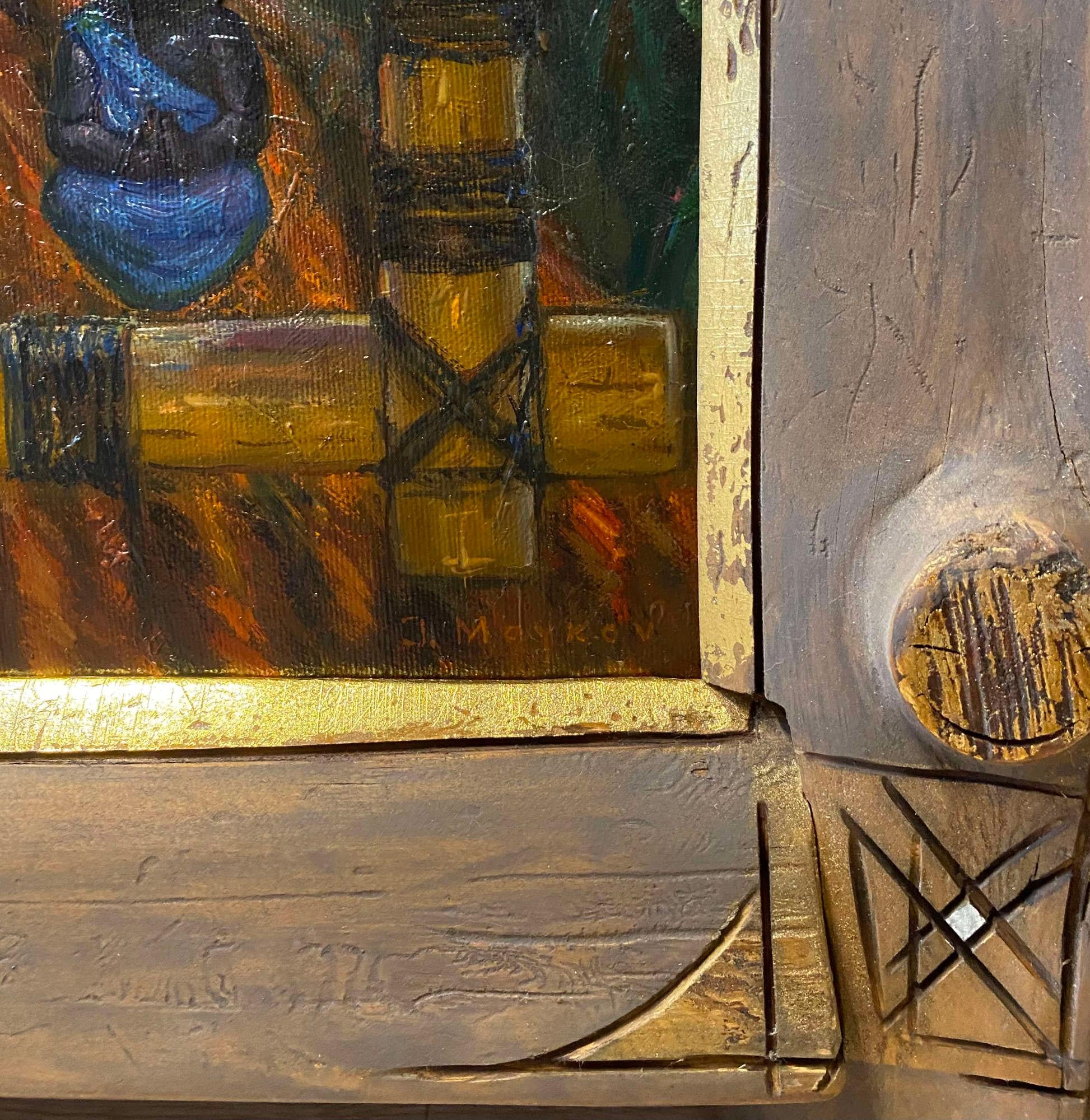 Buddha-Flöte. 1994. Leinwand, Öl, 80x106 cm im Angebot 7