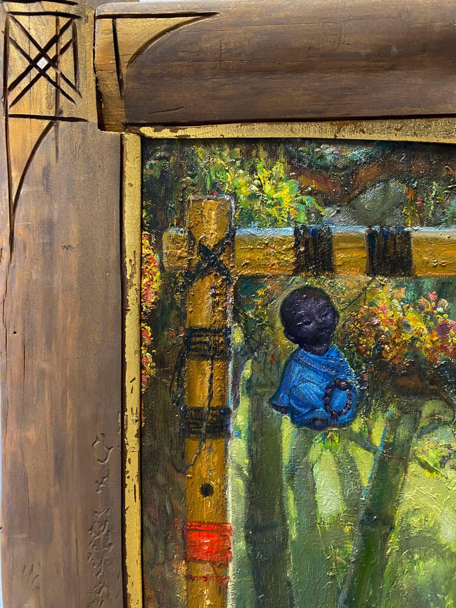 Buddha-Flöte. 1994. Leinwand, Öl, 80x106 cm im Angebot 8