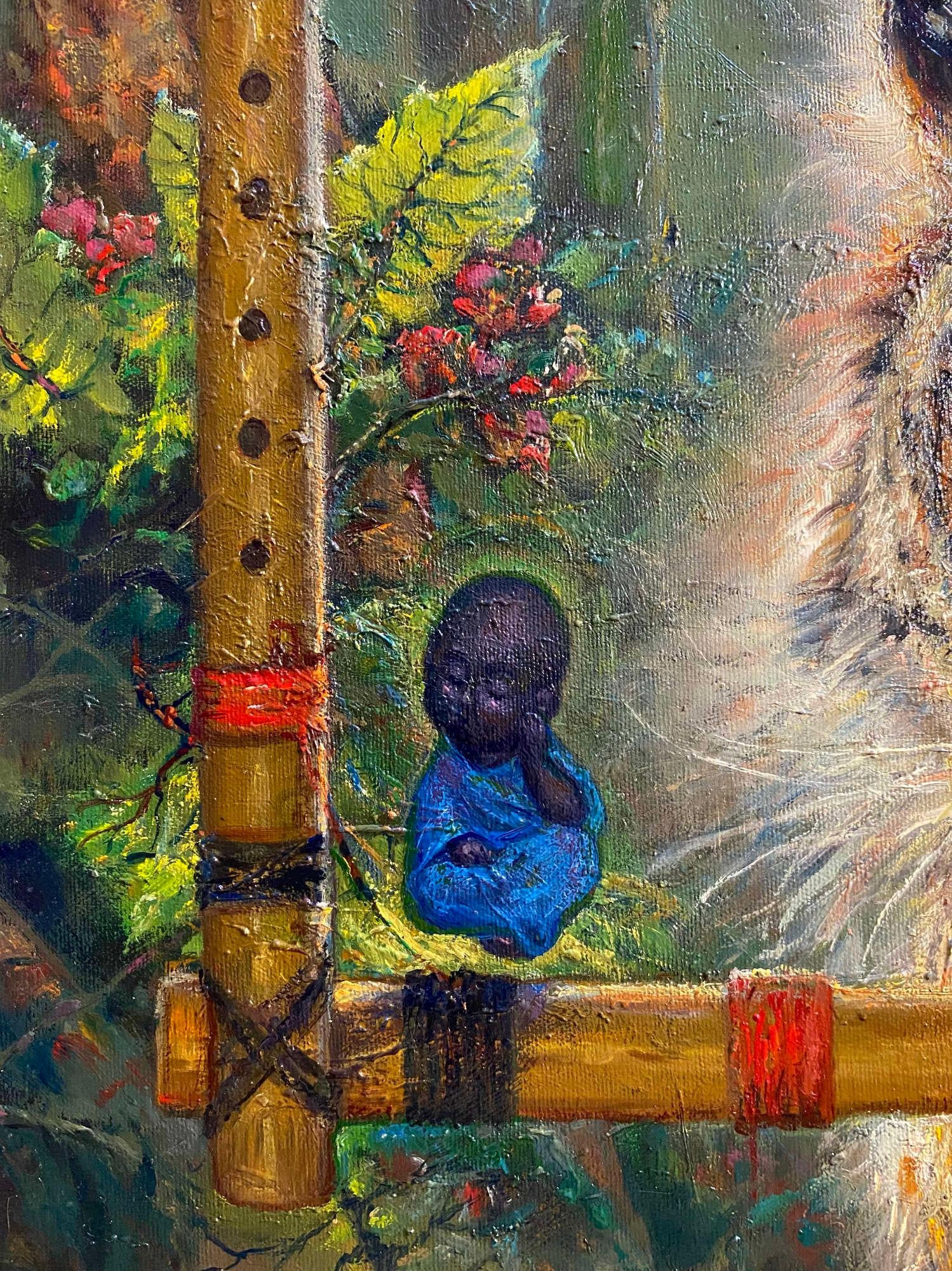 Buddha-Flöte. 1994. Leinwand, Öl, 80x106 cm (Realismus), Painting, von Igor Maikov