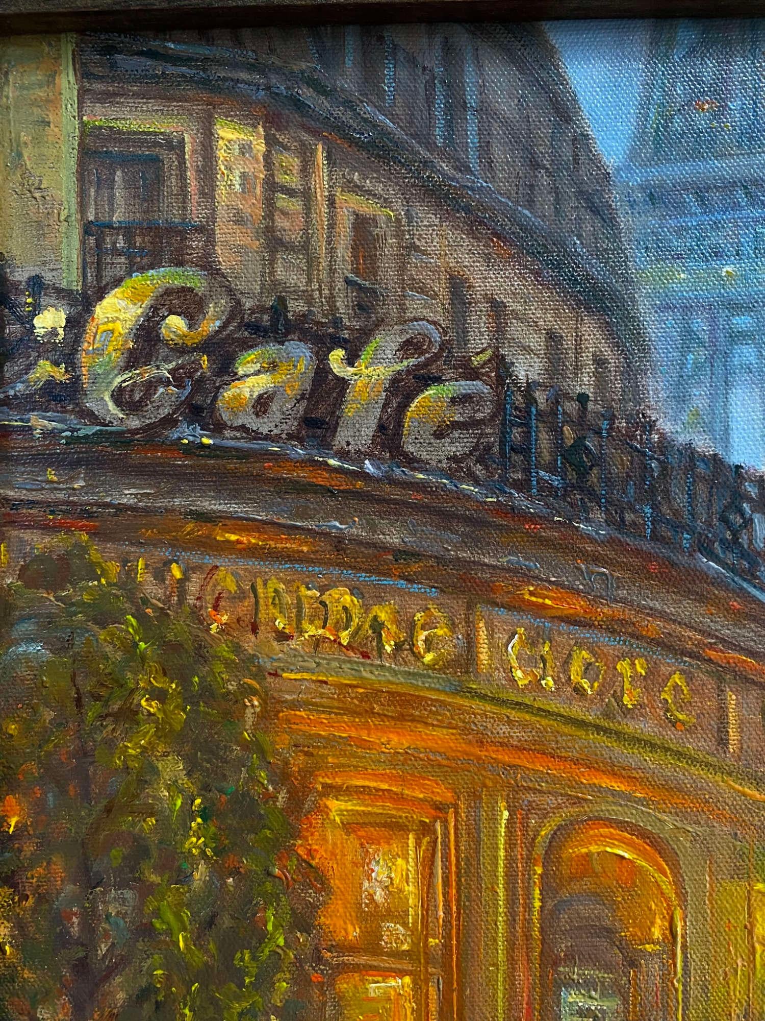 Café Parisien. 2025. Huile sur toile. 50x60 cm - Painting de Igor Maikov