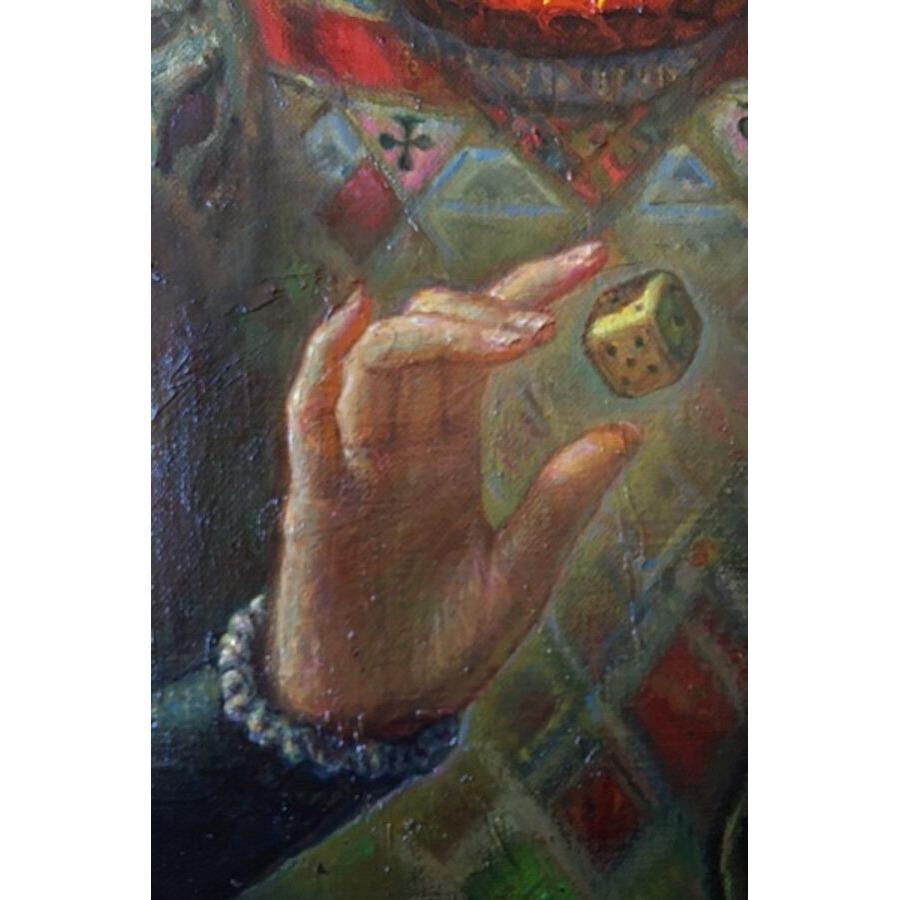 Cirkus Amali. 2012, olio su tela, 74x70 cm - Painting di Igor Maikov