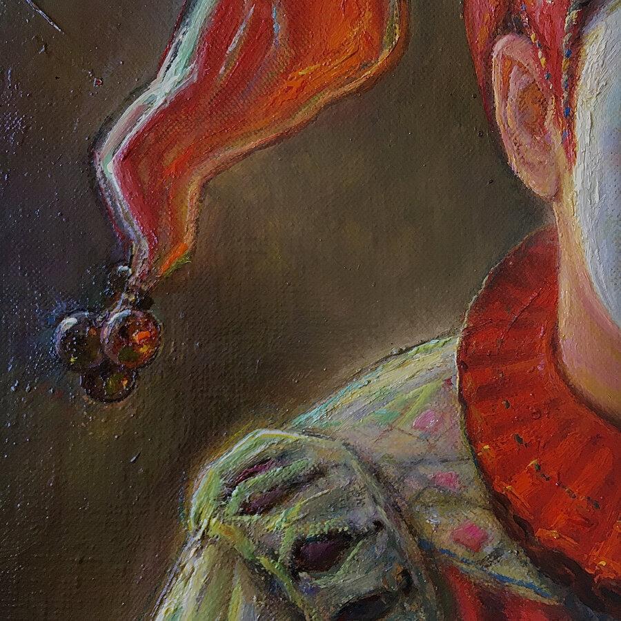 Cirkus Amali. 2012, olio su tela, 74x70 cm in vendita 2