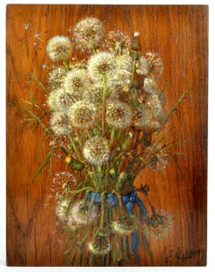 Dandelion. 2015. Wood/quercia, olio. 32x25x3 cm