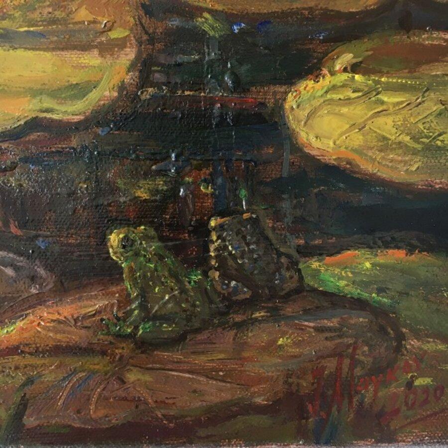 Fauno incantato. 2020, olio su tela, 90x70 cm - Painting di Igor Maikov