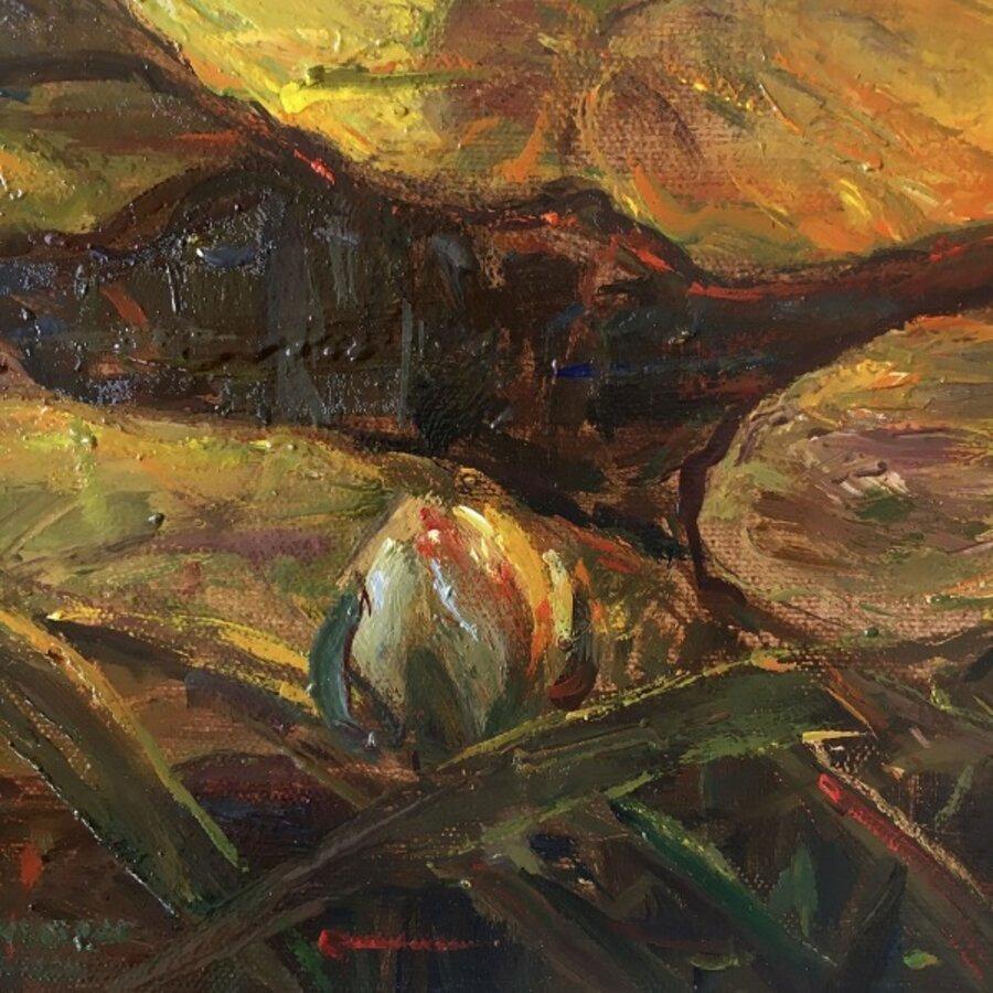 Fauno incantato. 2020, olio su tela, 90x70 cm - Figurative Painting Marrone di Igor Maikov