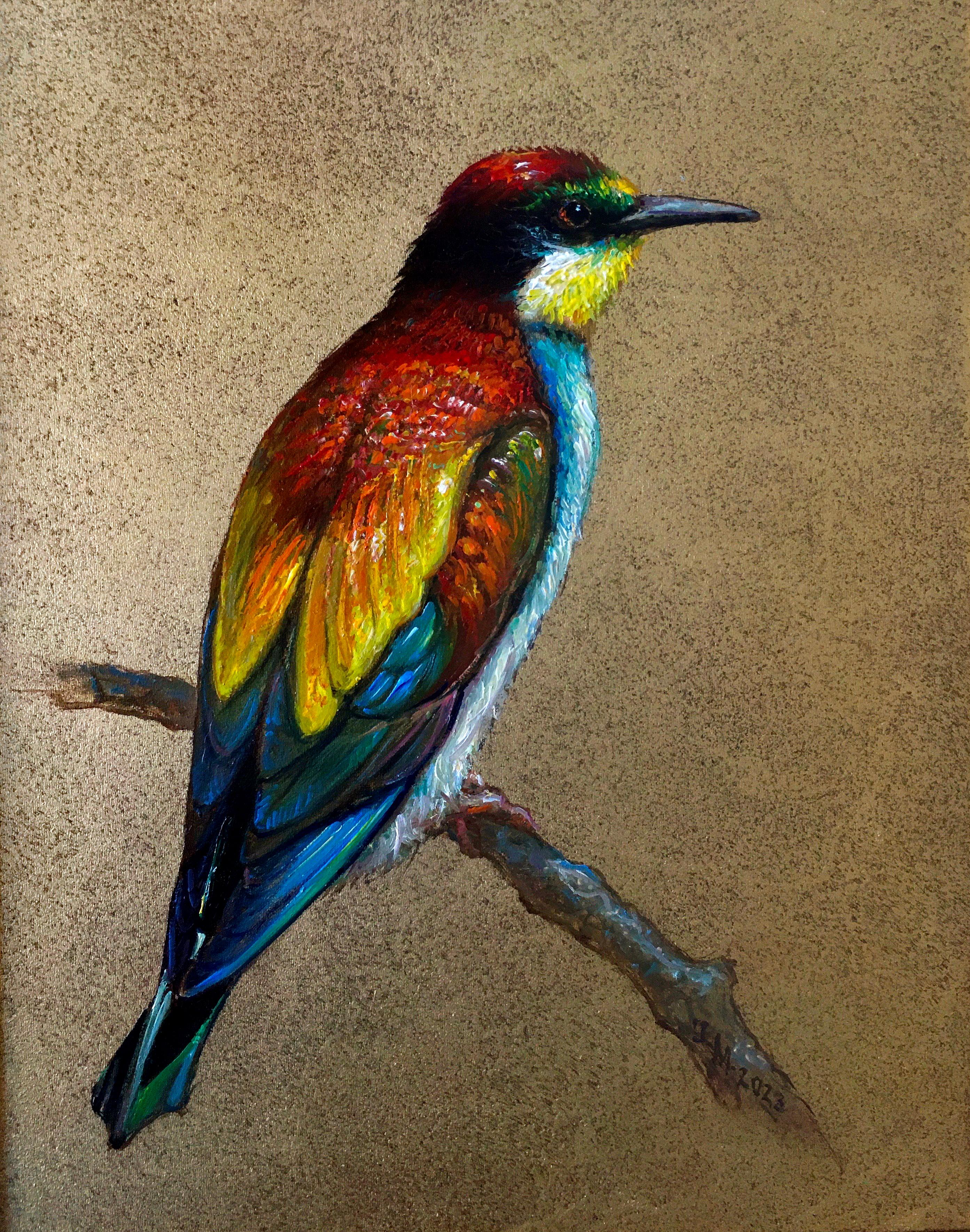 Exotic Birds. 2023, oil on canvas, diptych, 30x24 cm 2