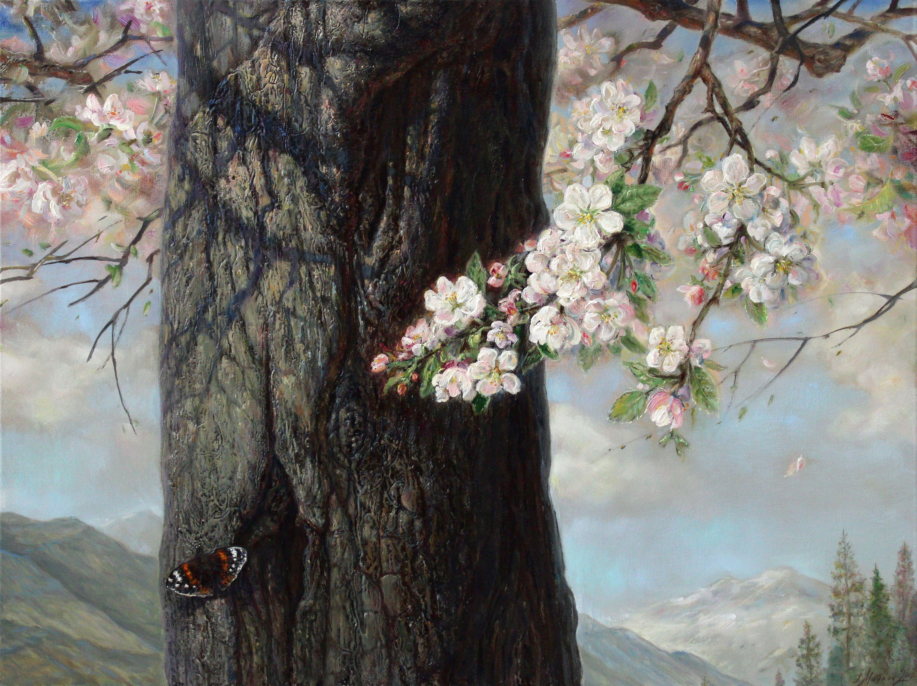 Igor Maikov Landscape Painting - Flowering. 2015, canvas, oil, 60x80 cm