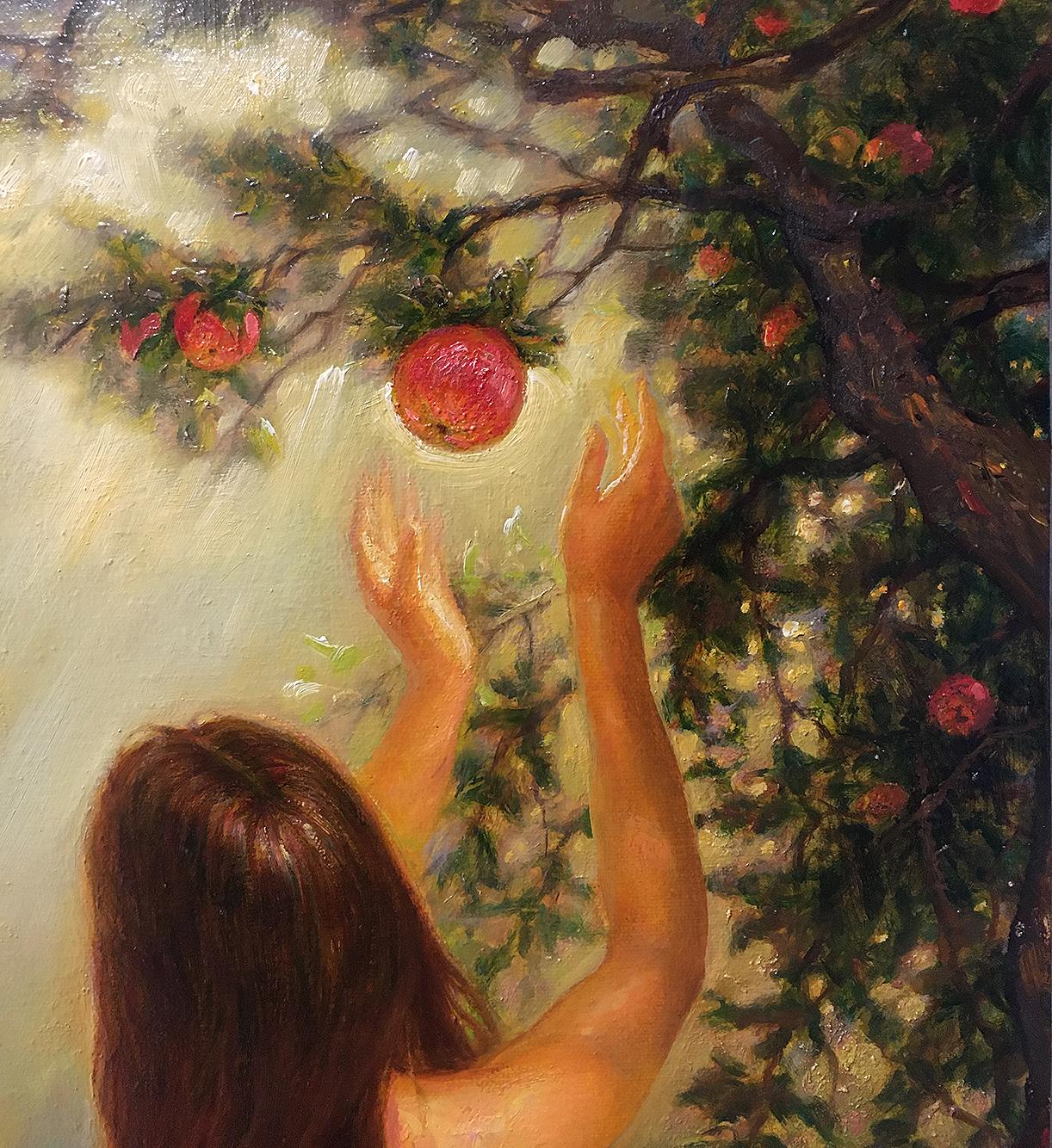 Frutto proibito  olio/tela, 95x75 cm, 2009 - Painting di Igor Maikov