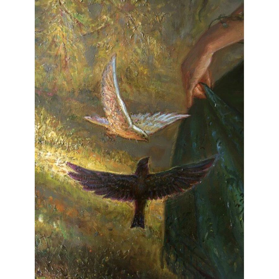 Ninfomane della foresta. 2021, olio su tela, 70x90 cm - Painting di Igor Maikov