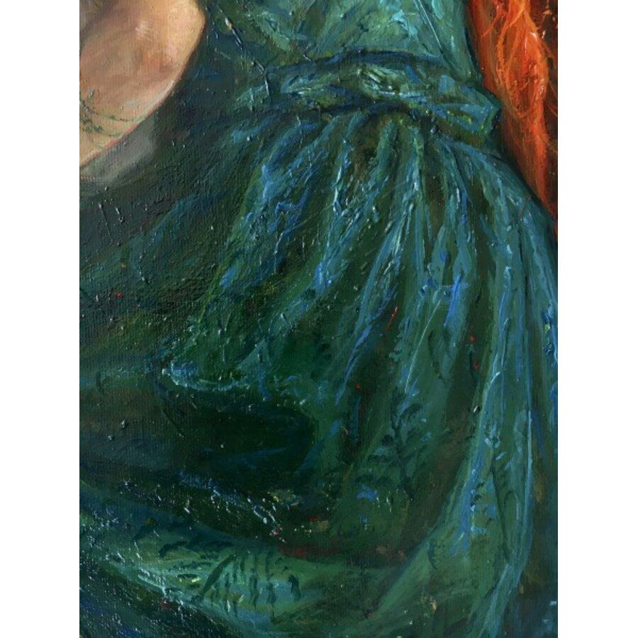 Ninfomane della foresta. 2021, olio su tela, 70x90 cm in vendita 1
