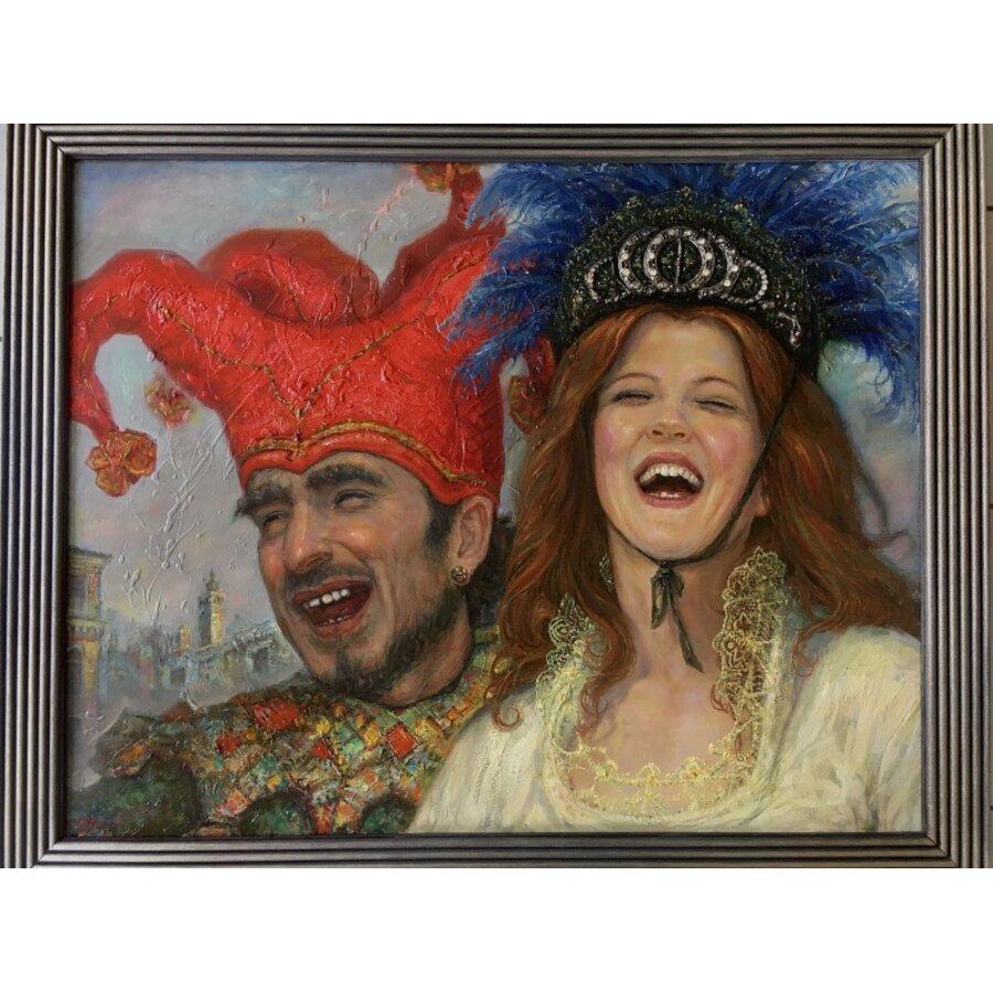 Divertimento. 2017, olio su tela, 68x86 cm - Painting di Igor Maikov