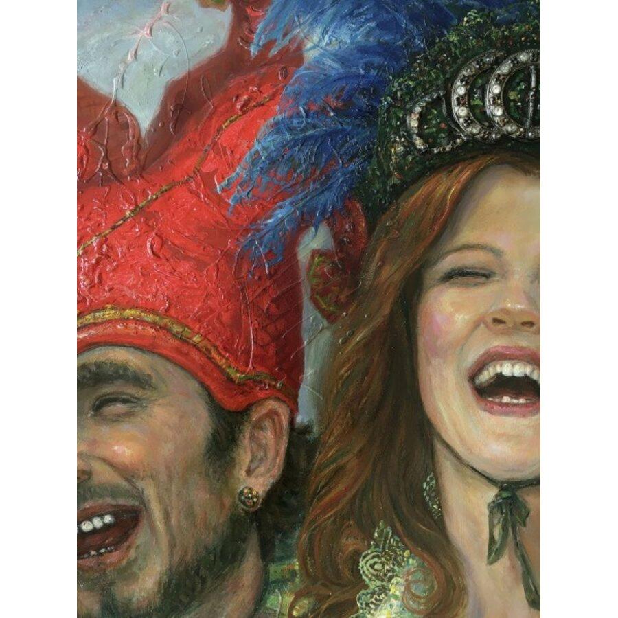 Divertimento. 2017, olio su tela, 68x86 cm - Figurative Painting Marrone di Igor Maikov
