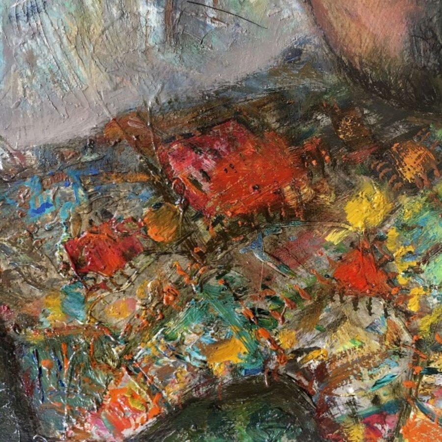 Divertimento. 2017, olio su tela, 68x86 cm in vendita 1