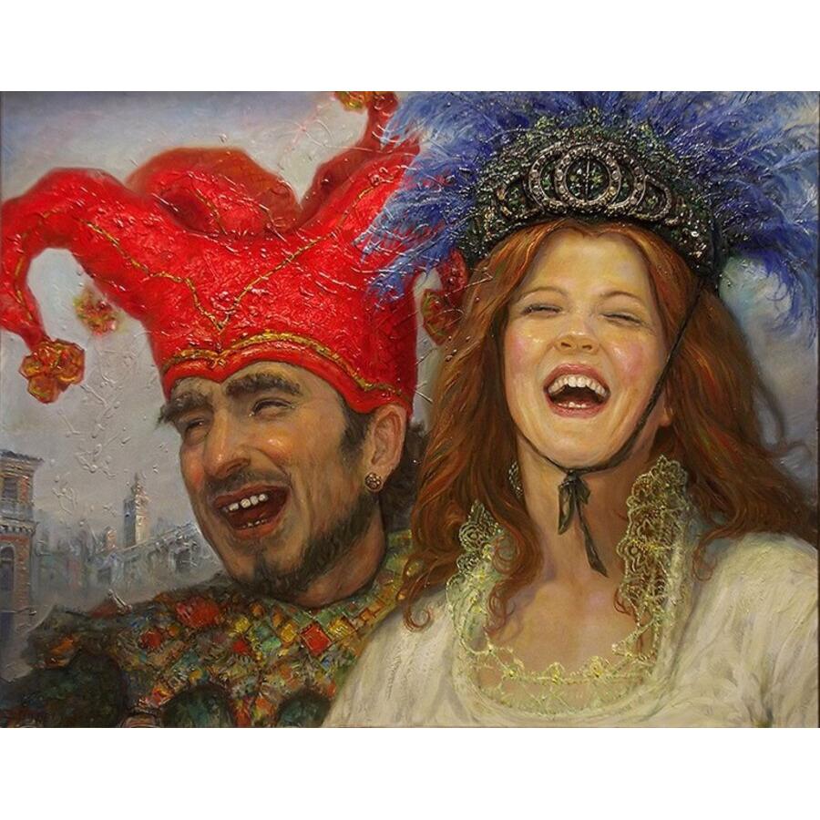 Figurative Painting di Igor Maikov - Divertimento. 2017, olio su tela, 68x86 cm