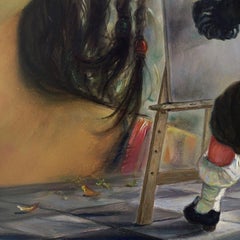 Girl with a pearl earring. 2019, oil on canvas, 70x90 cm