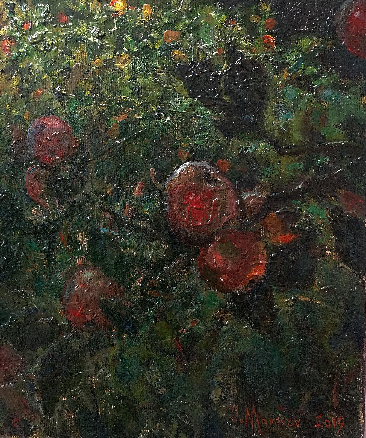 Conversazione verde  olio/tela, 90x70 cm, 2021 - Painting Realismo di Igor Maikov