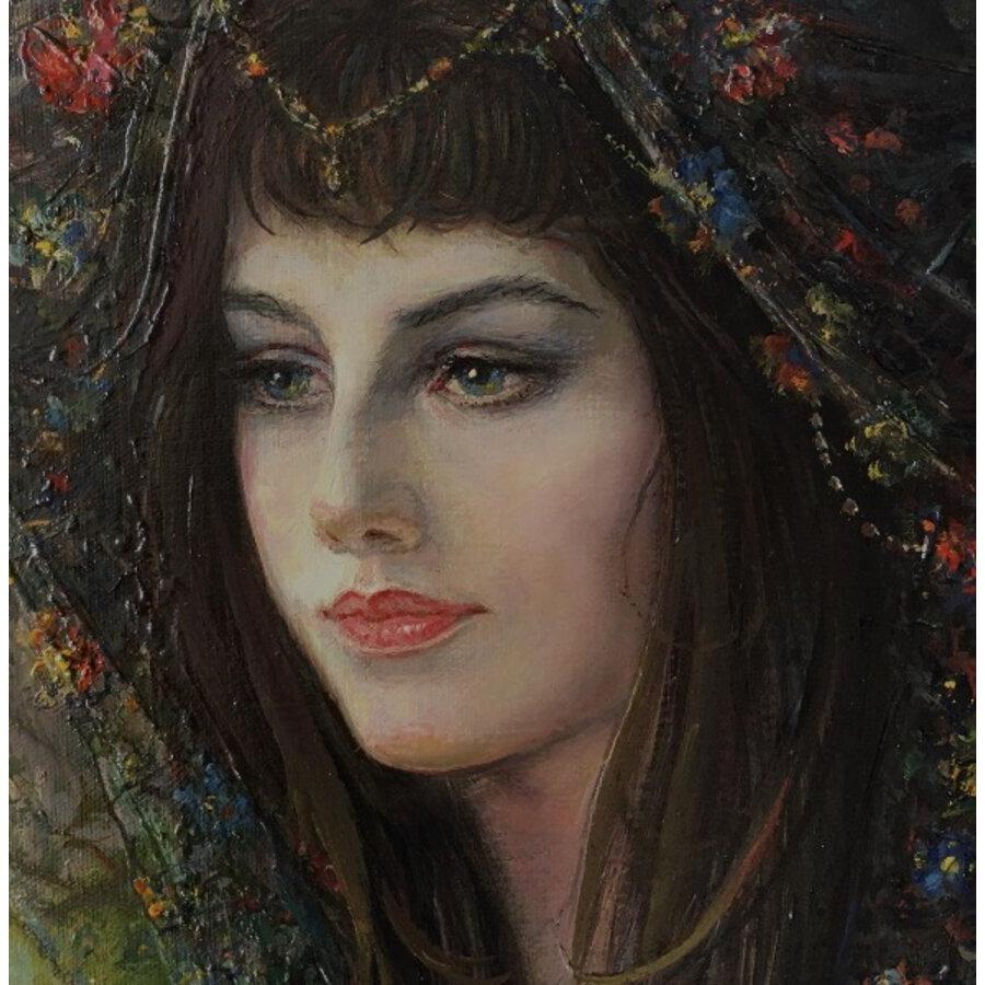 Nel colore dei papaveri rossi. 2020, olio su tela, 80x100 cm - Figurative Painting Nero di Igor Maikov