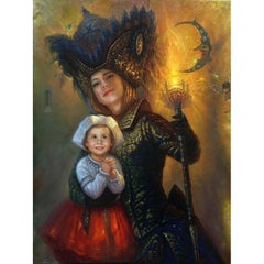 In the lights of the masquerade. 2021, oil on canvas, 90x70 cm
