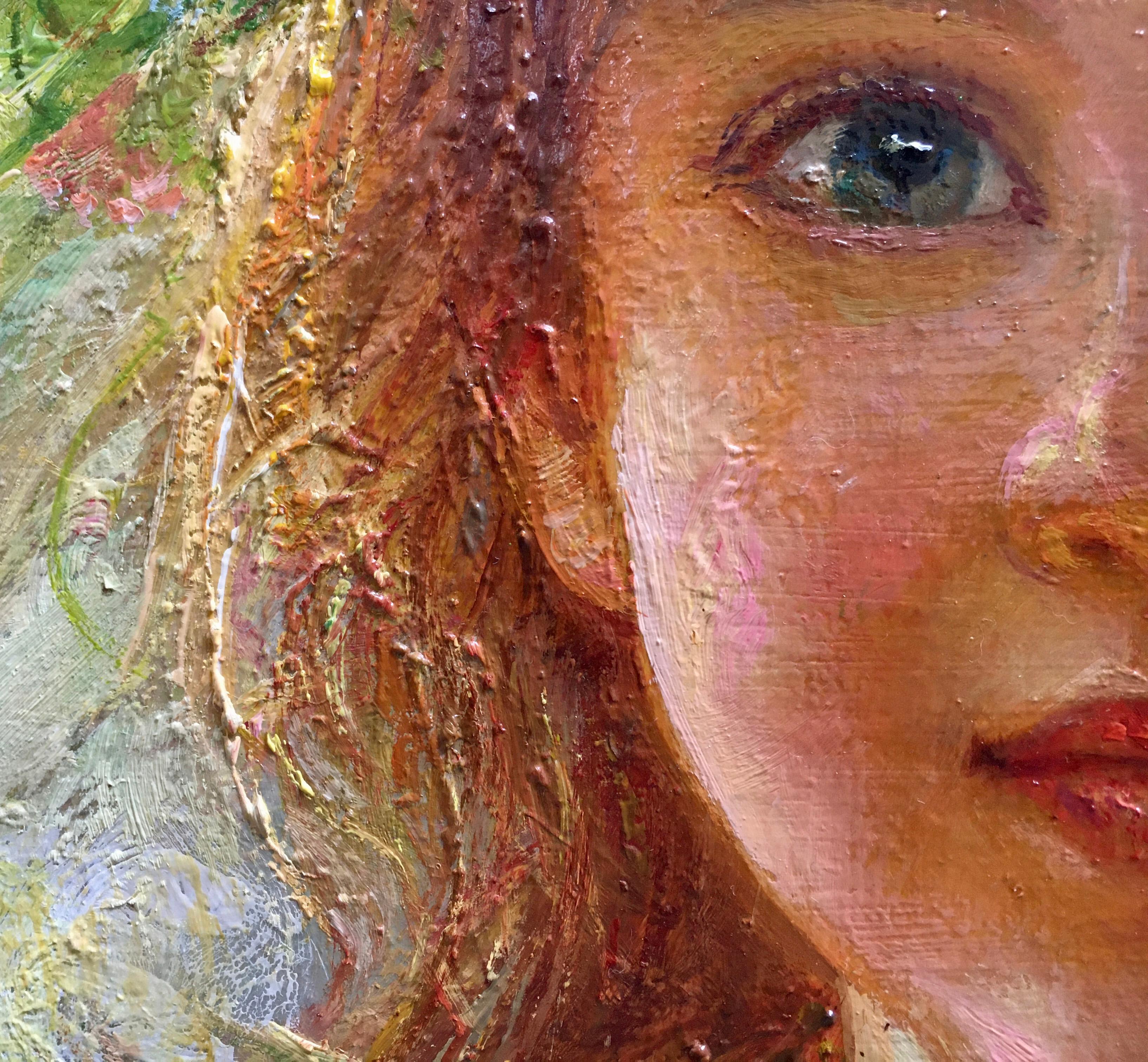 In the Morning Light  55x55 cm, canvas/oil, 2008 - Brown Figurative Painting by Igor Maikov